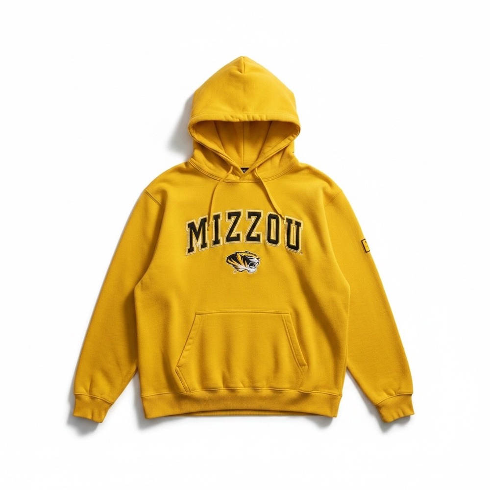 Colosseum Mizzou Hoodie Mens Large Gold Excellent Missouri Tigers‎ Pullover